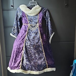 Purple and White Kids Costume Dress